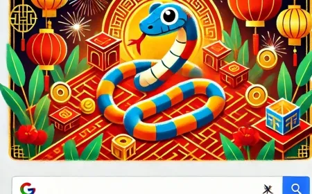 เกมต้อนรับปีมะเส็งจาก Google