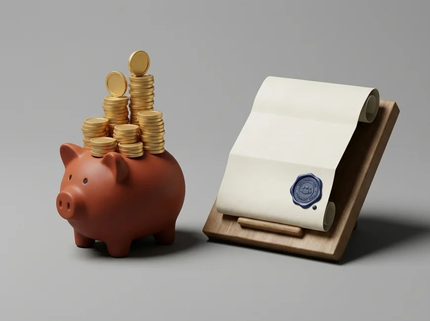 เปรียบเทียบระหว่างการออมเงินในกระปุกออมสินกับการส่งเงินสมาคม